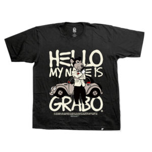 BP Clothing x Macskafogó My Name is Grabo Black Tee